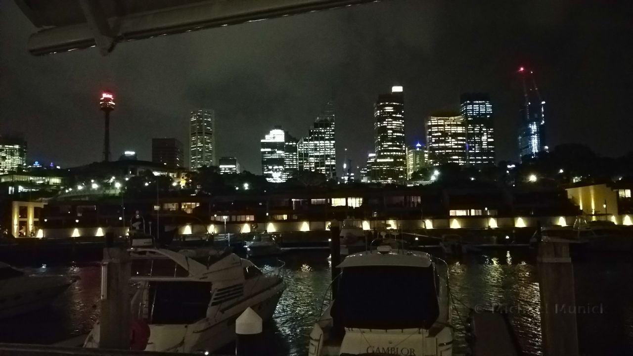 Sydney bei Nacht von Wolloomooloo aus