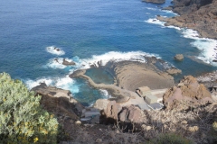 Blick von oben auf Pozo de Las Calcosas