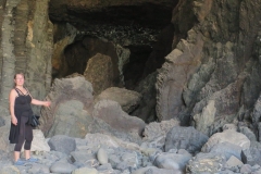 Die erste Höhle ist voll mit Geröll