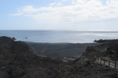 Überblick über den Strand von der Straße aus