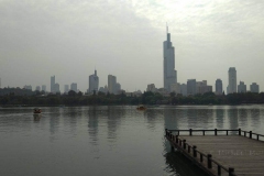 Xuanwu See, Blick auf die Stadtsilhouette