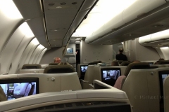 Blick in die Kabine beim Rückflug